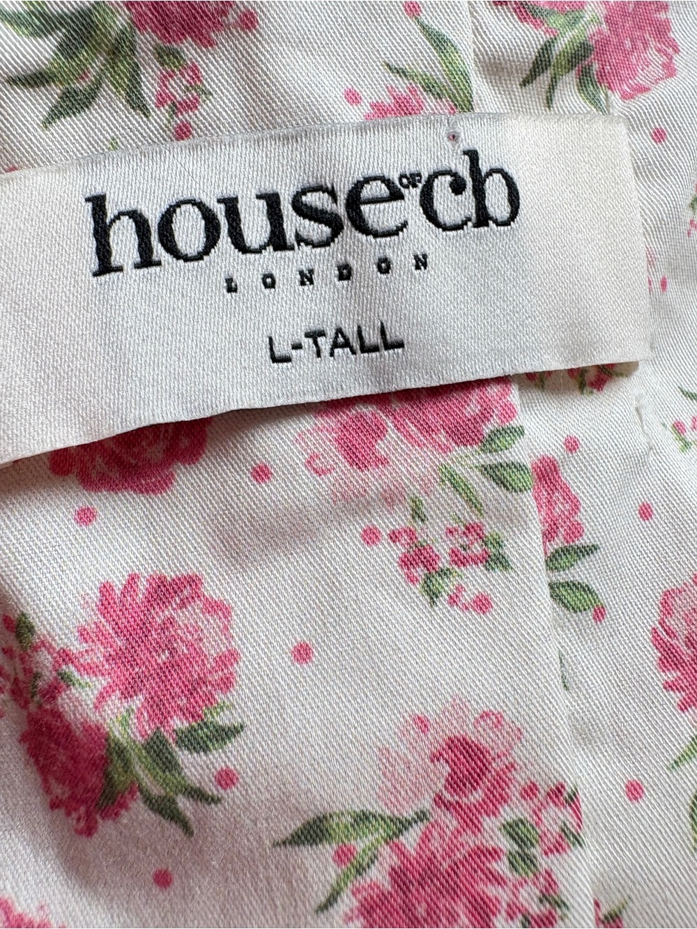 House of CB sz L-Tall Natassia Floral Cottagecore Rosebud Cotton MiniDress - Picture 13 of 15